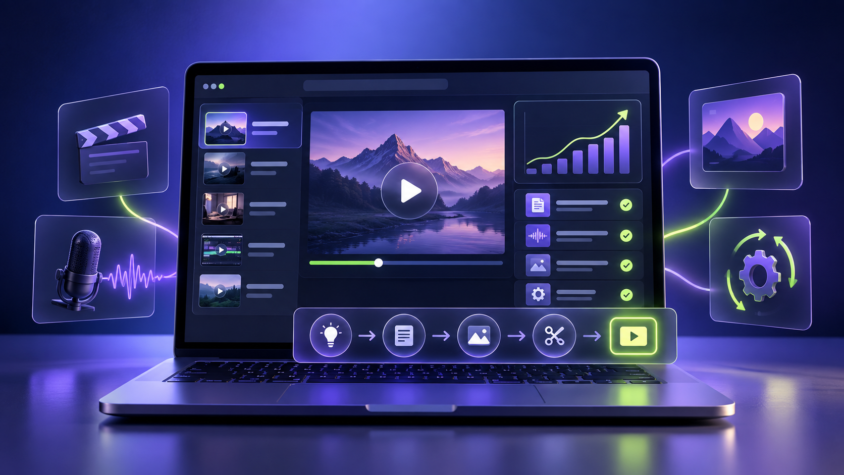 YouTube automation training dashboard